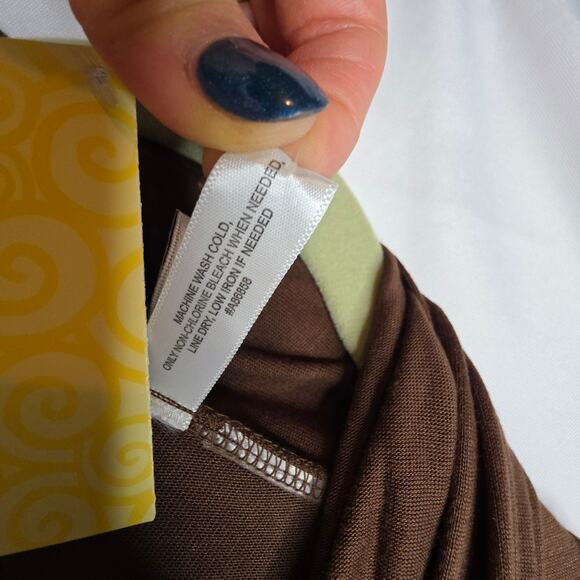 Natori 2X by Cruz wear NWT Brown open cardigan soft flowy Fall Office minimalist - Picture 10 of 15